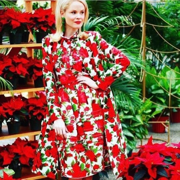 Jules Reid The Peony in 50's Rose Party Holiday Christmas Dress 6 - Picture 1 of 16